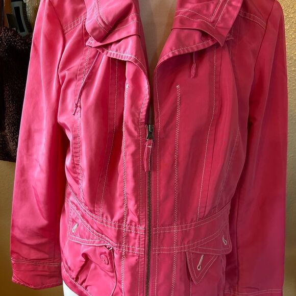 Tribal pink jacket zip up pockets size 10 and lightweight - Picture 2 of 6